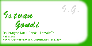 istvan gondi business card